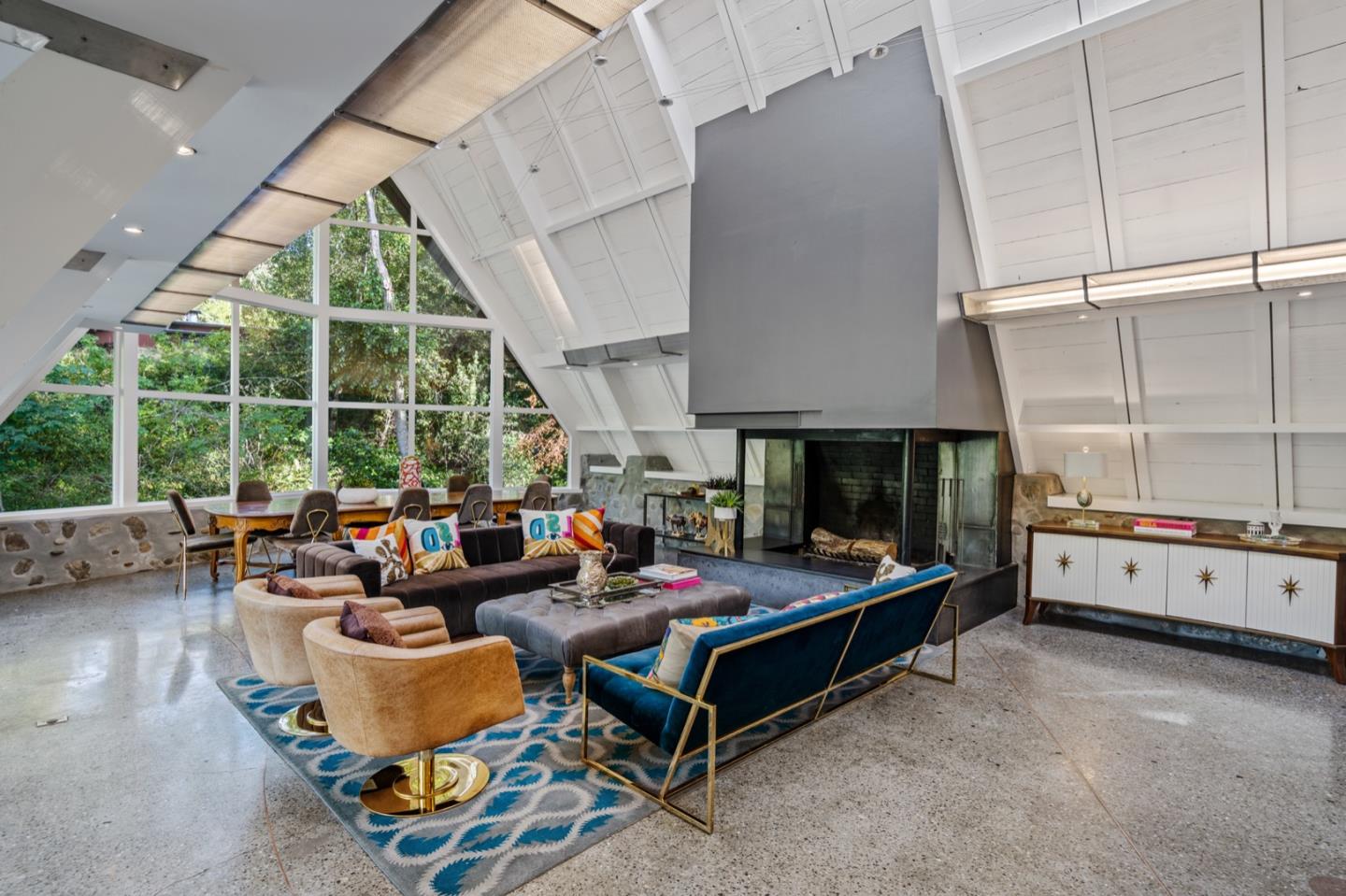 135 Willowbrook Drive Portola Valley, CA 94028 - Photo 44 of 50 a living room with furniture a window and a table