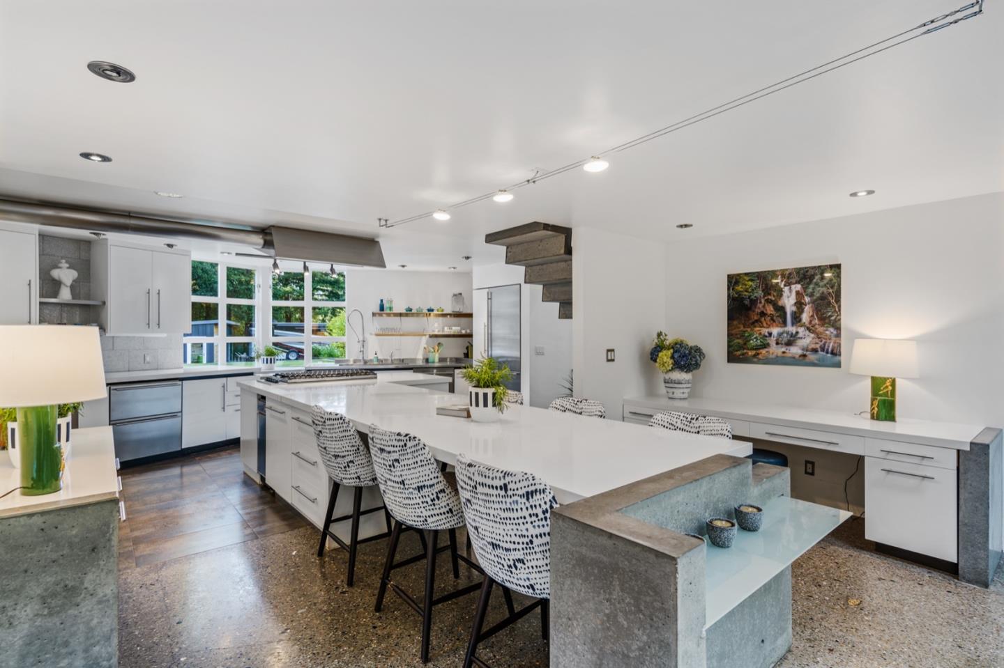 135 Willowbrook Drive Portola Valley, CA 94028 - Photo 45 of 50 a view of a dining room with furniture and wooden floor