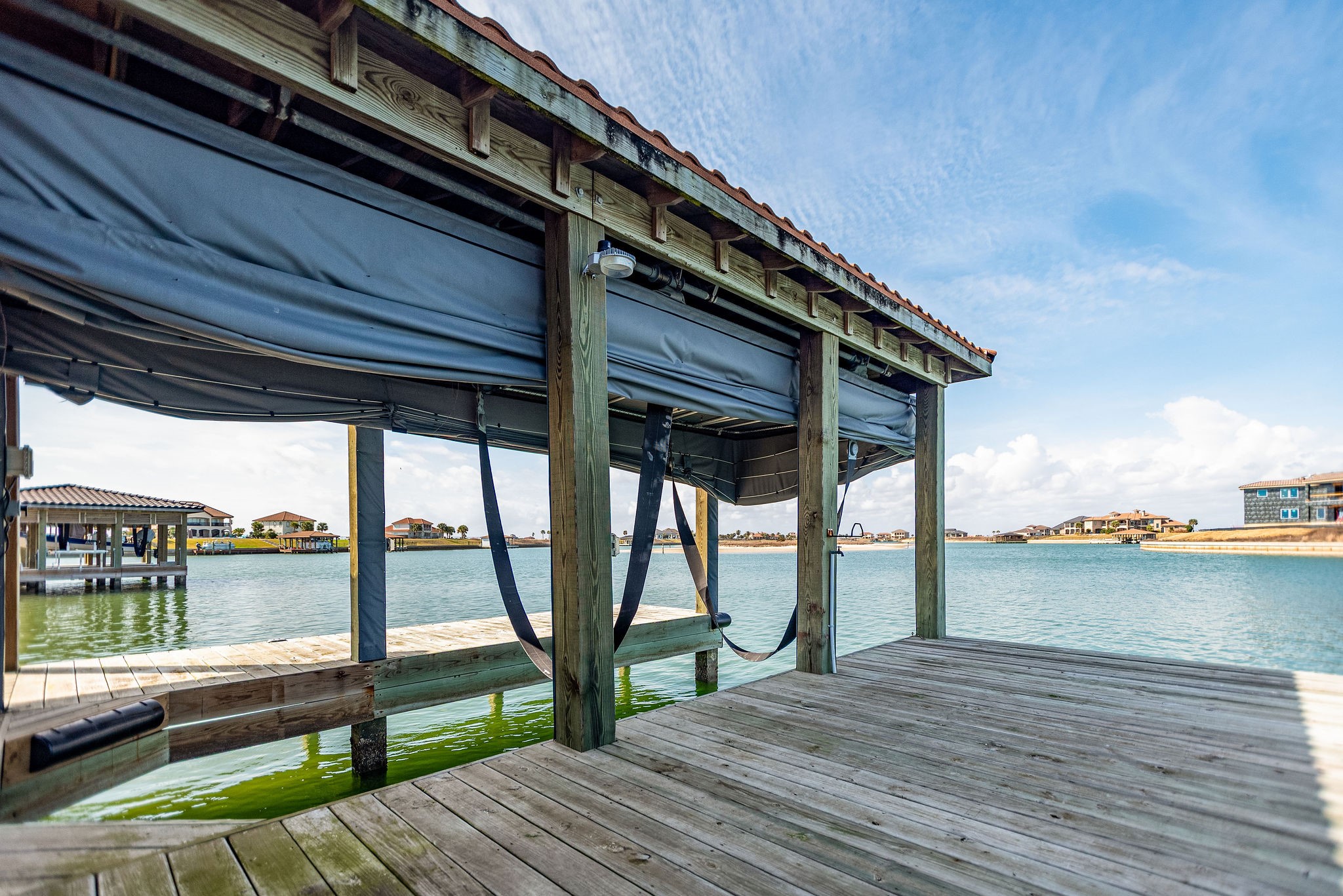 154 Chateau Way Port Port O'Connor, TX 77982 - Photo 4 of 16 Single Stall Boathouse with remote touchless boat cover