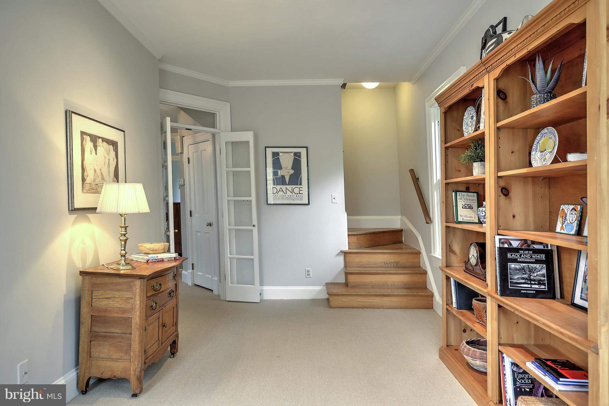 6305 Broad Branch Road Chevy Chase, MD 20815 - Photo 21 of 30 Office with stair case to Third Floor Master Suite