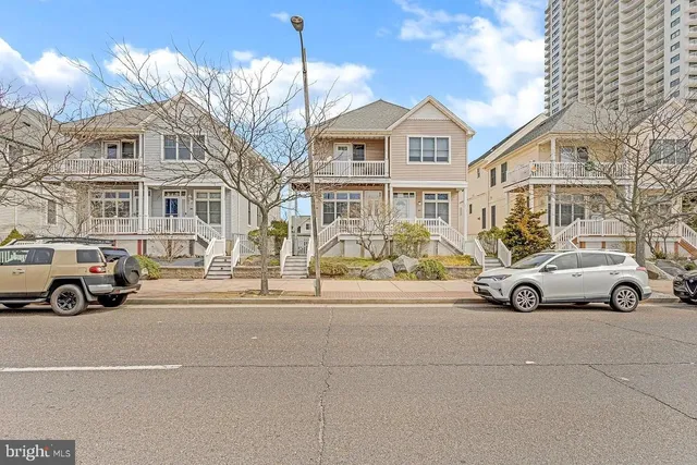 a car parked in front of a house