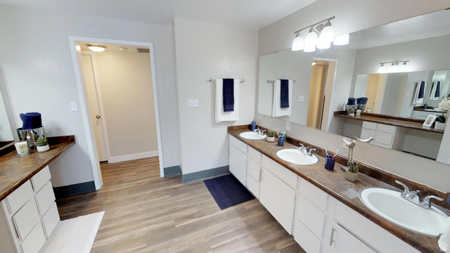 1960 North Canyon Road Provo, UT 84604 - Photo 2 of 6 Bathroom featuring double vanity and light wood finished floors