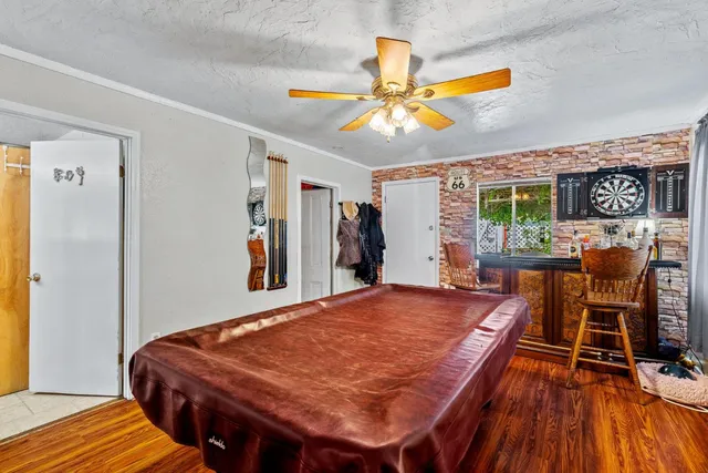 a view of a kitchen with appliances and cabinets