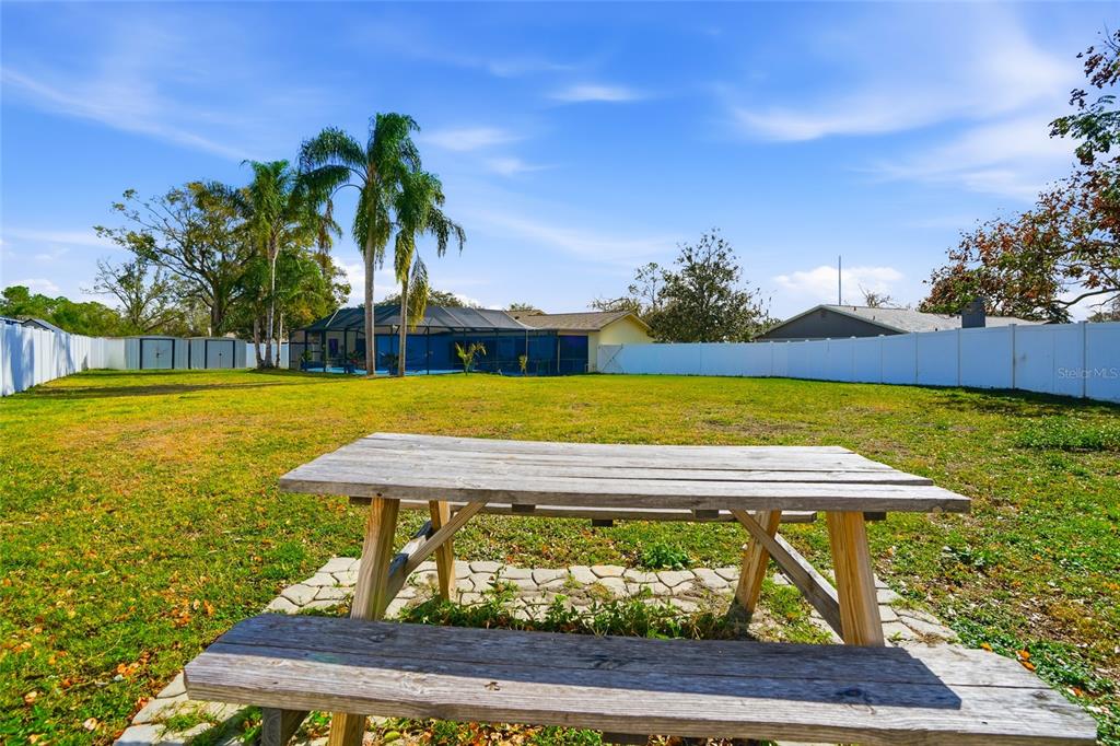 23209 Blue Ridge Place Land O' Lakes, FL 34639 - Photo 34 of 54 a view of a swimming pool with an outdoor space and seating area