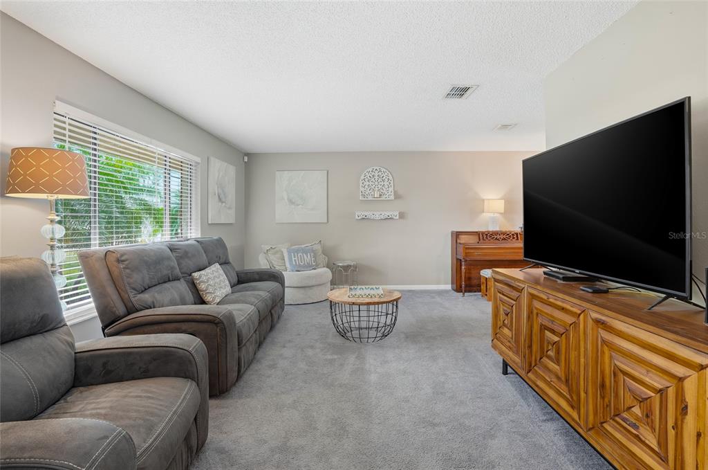 23209 Blue Ridge Place Land O' Lakes, FL 34639 - Photo 5 of 54 a living room with furniture and a flat screen tv