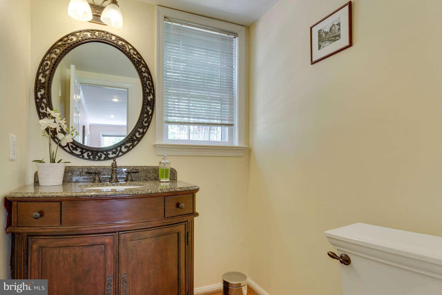 1524 Laurel Hill Road Vienna, VA 22182 - Photo 19 of 29 a bathroom with a sink a mirror and a toilet