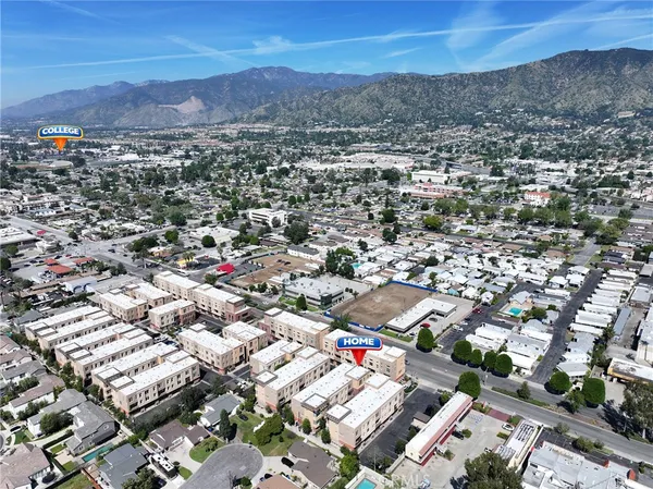 an aerial view of a city