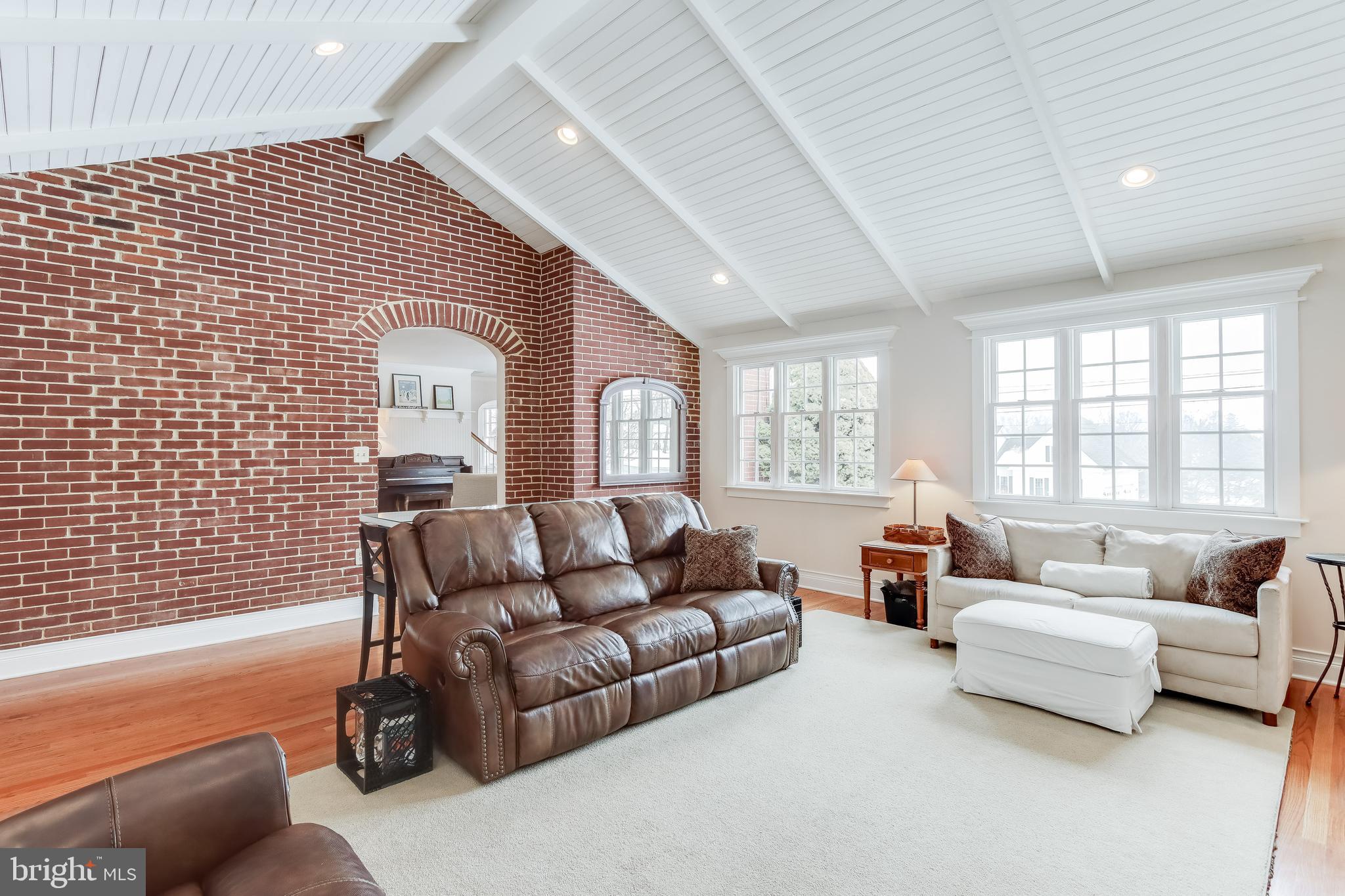 1442 Fairmount Road Hampstead, MD 21074 - Photo 9 of 45 Cathedral Ceiling w/Ship-Lap & Brick Wall Accent