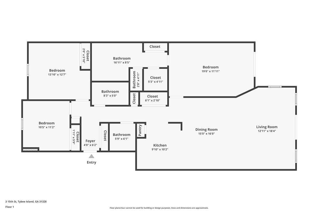 3 15th Street, Unit 304 Tybee Island, GA 31328 - Photo 48 of 48 Floor Plan