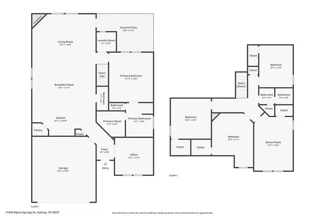 $410,000 | 11449 Alpine Springs Drive, Aubrey, TX 76227