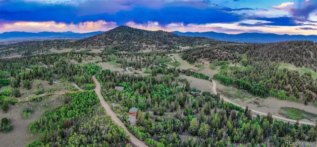 a view of city and mountain