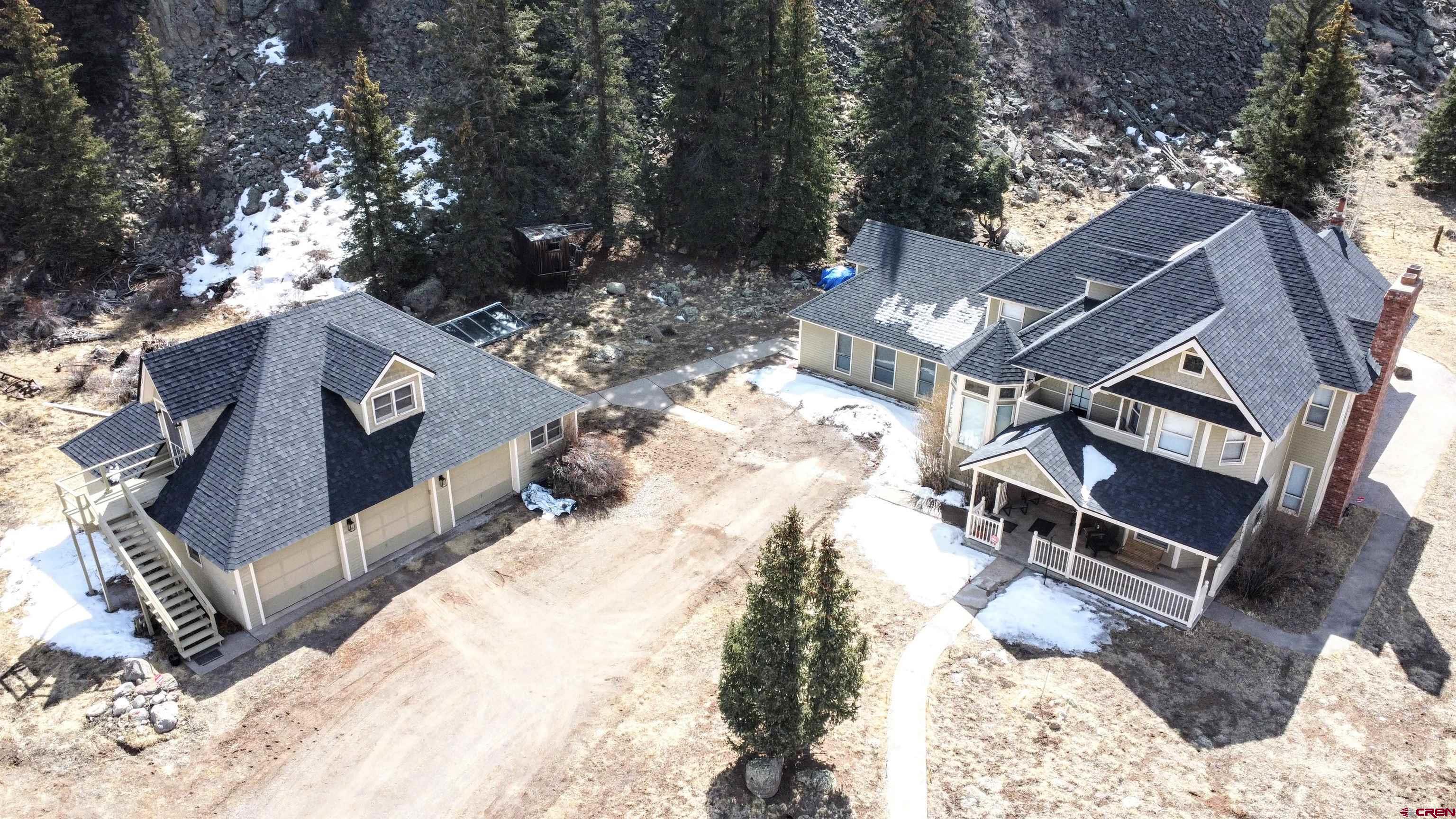 202 County Road 20 South Fork, CO 81154 - Photo 16 of 26 a view of a backyard with wooden fence