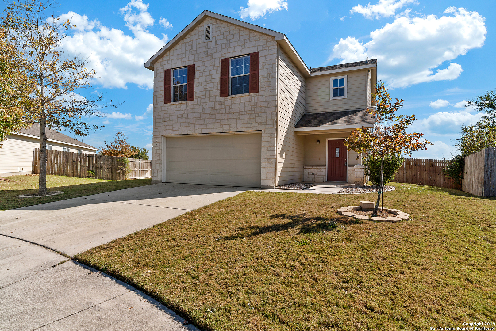 264 Cactus Patch Schertz, TX 78154 - Photo 2 of 25 a front view of a house with garden