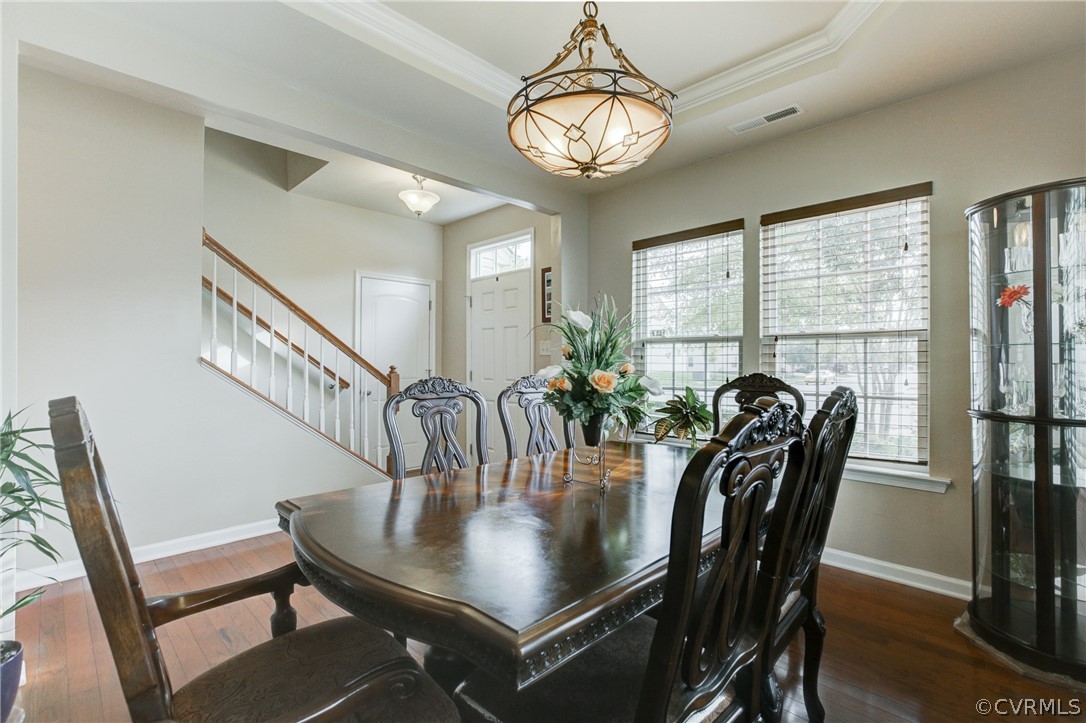 3602 Avocado Drive Midlothian, VA 23112 - Photo 7 of 39 a view of a dining room with furniture window and wooden floor