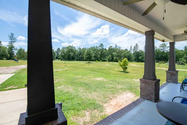 a view of a large window with an outdoor space