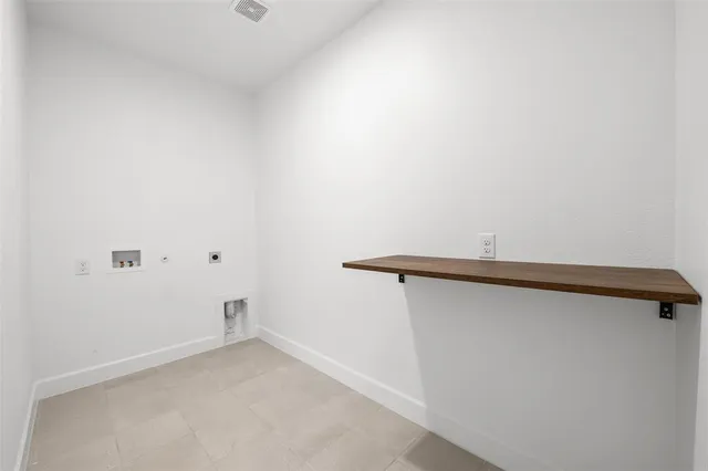 a view of small space with racks on the wall