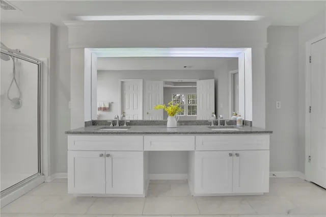 a view of a wooden deck with a bench