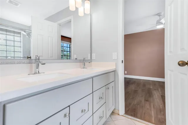 a view of small space with racks on the wall