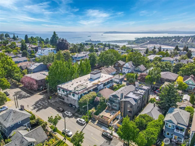 an aerial view of multiple house