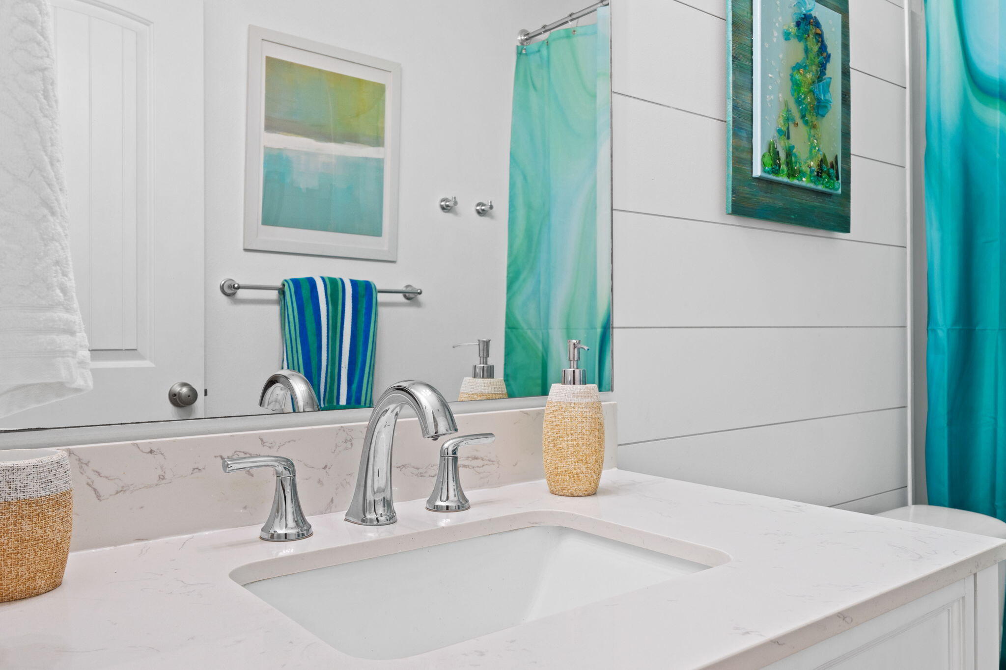 587 Fanny Ann Way Freeport, FL 32439 - Photo 35 of 78 a close view of a sink and a mirror