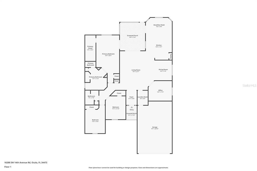 16288 Southwest 14th Avenue Road Ocala, FL 34473 - Photo 30 of 30 a picture of a floor plan