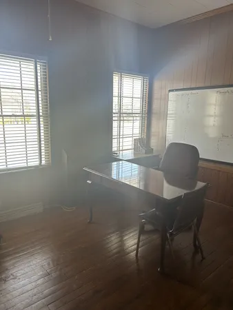 an empty room with a window