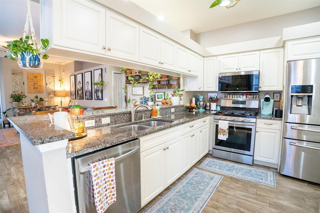 6207 Kiteridge Drive Lithia, FL 33547 - Photo 14 of 39 a kitchen with stainless steel appliances granite countertop a sink a stove and a refrigerator