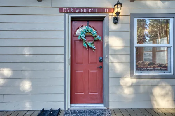 a view of a entryway door of the house