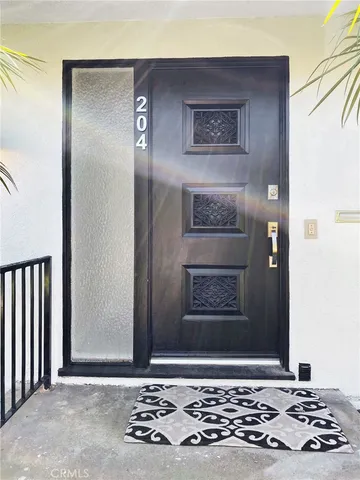 a view of a door of a house