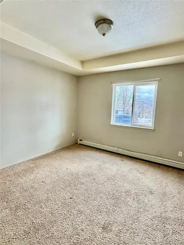 an empty room with a window