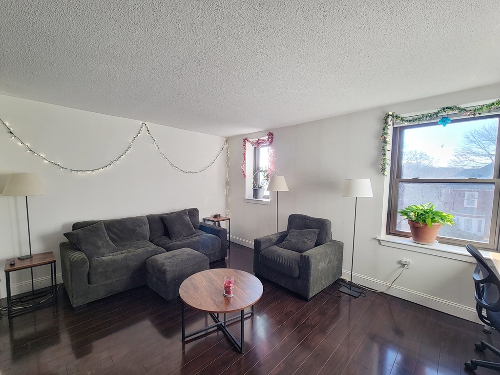 1029 Pleasant Street, Unit 20 Worcester, MA 01602 - Photo 5 of 16 a living room with furniture and a wooden floor