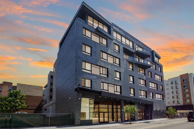 a front view of a building