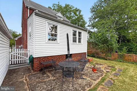 a view of a backyard with a garden