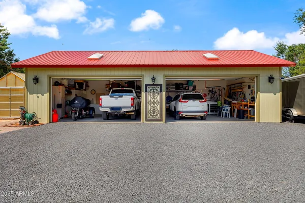 a view of a car garage