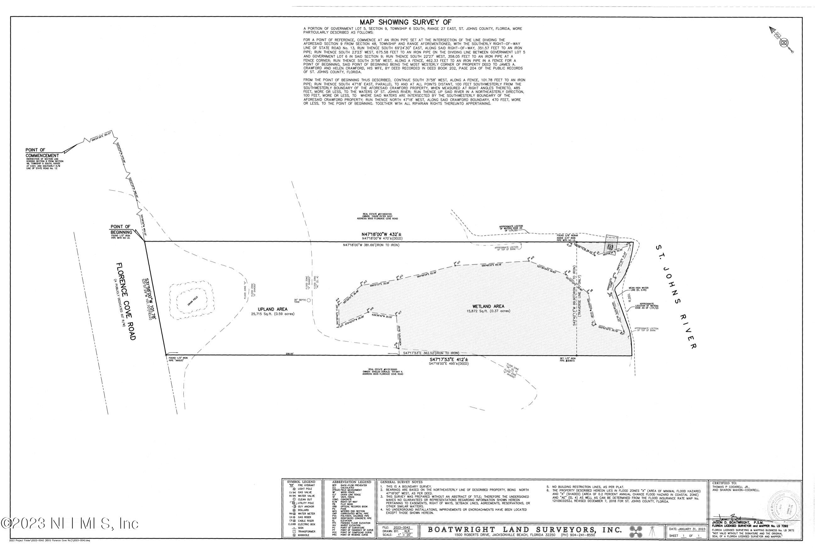 8515 Florence Cove Road St. Augustine, FL 32092 - Photo 2 of 25 Survey