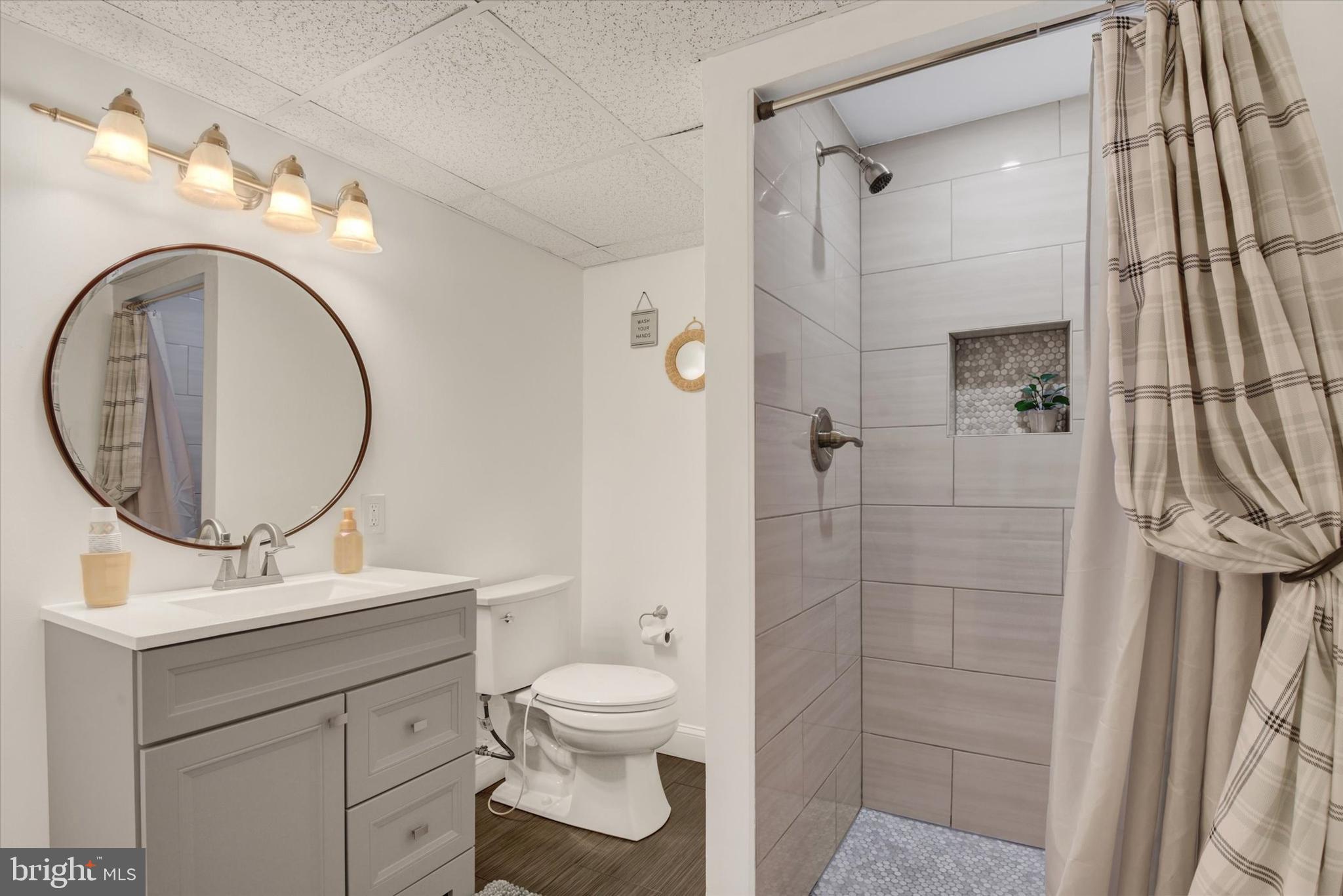 2116 Paddock Lane Finksburg, MD 21048 - Photo 17 of 35 a bathroom with a toilet a sink and a mirror