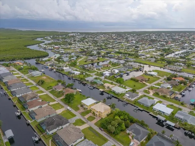 an aerial view of residential building