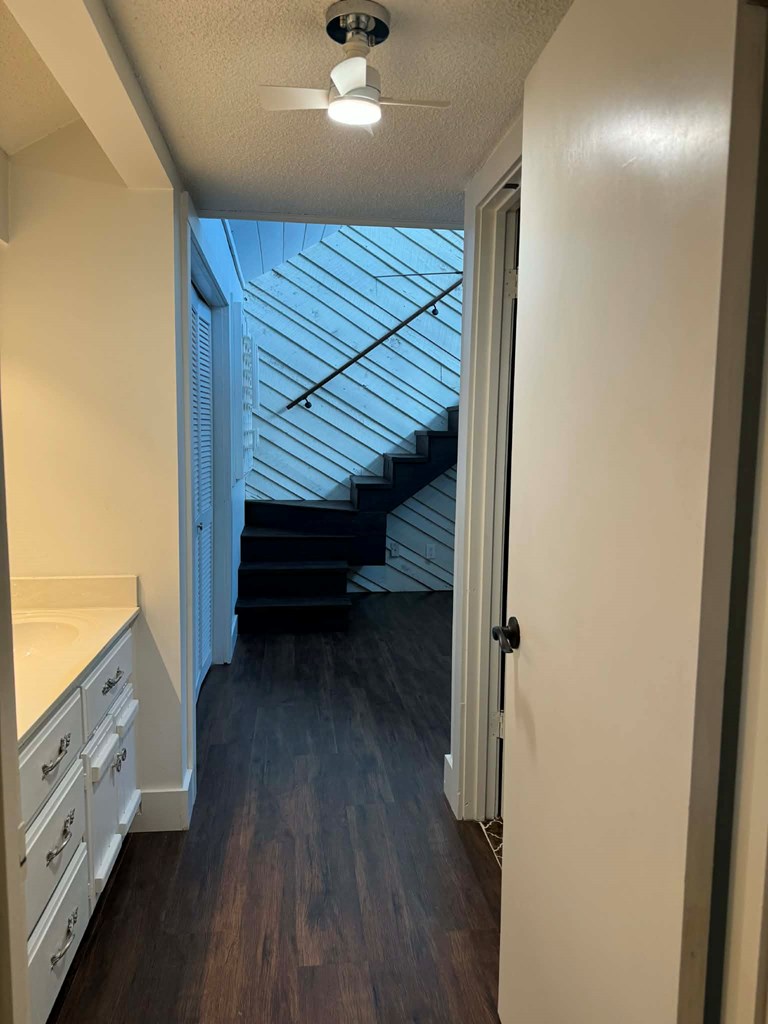 500 Marina Road Murphy, NC 28906 - Photo 34 of 57 a view of a hallway with entryway wooden floor and cabinet