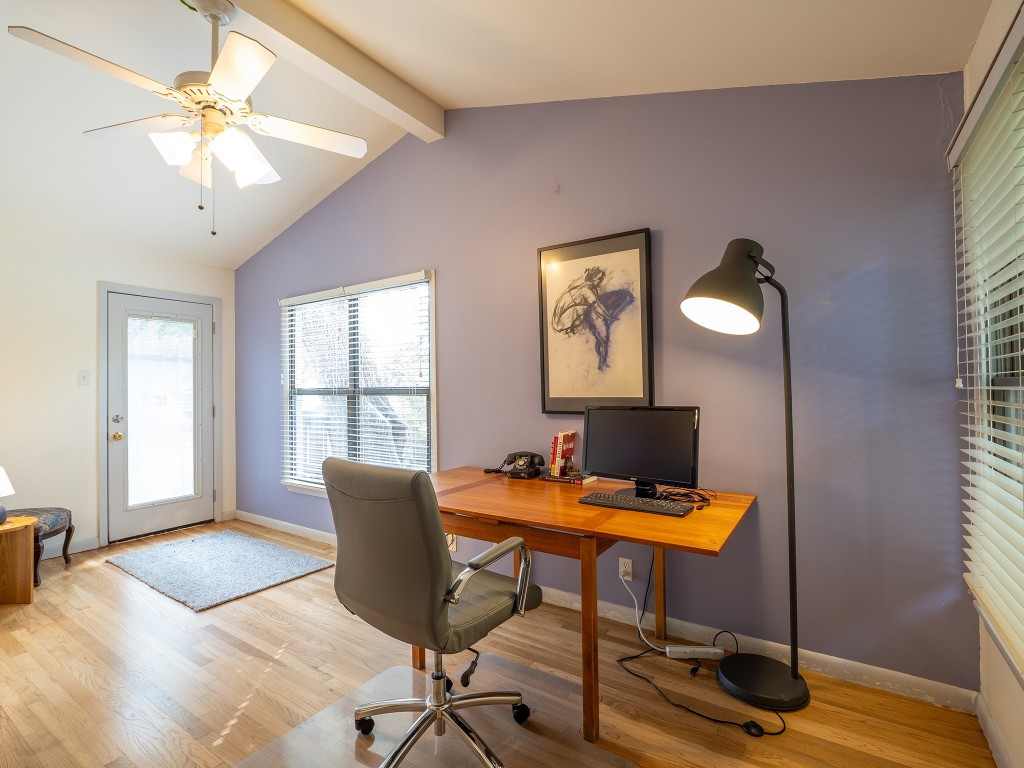4617 Finley Drive Austin, TX 78731 - Photo 24 of 36 Office space featuring light wood finished floors and ceiling fan