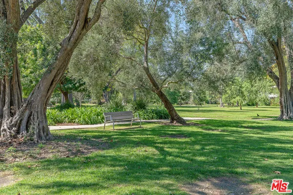 a view of a grassy field with trees