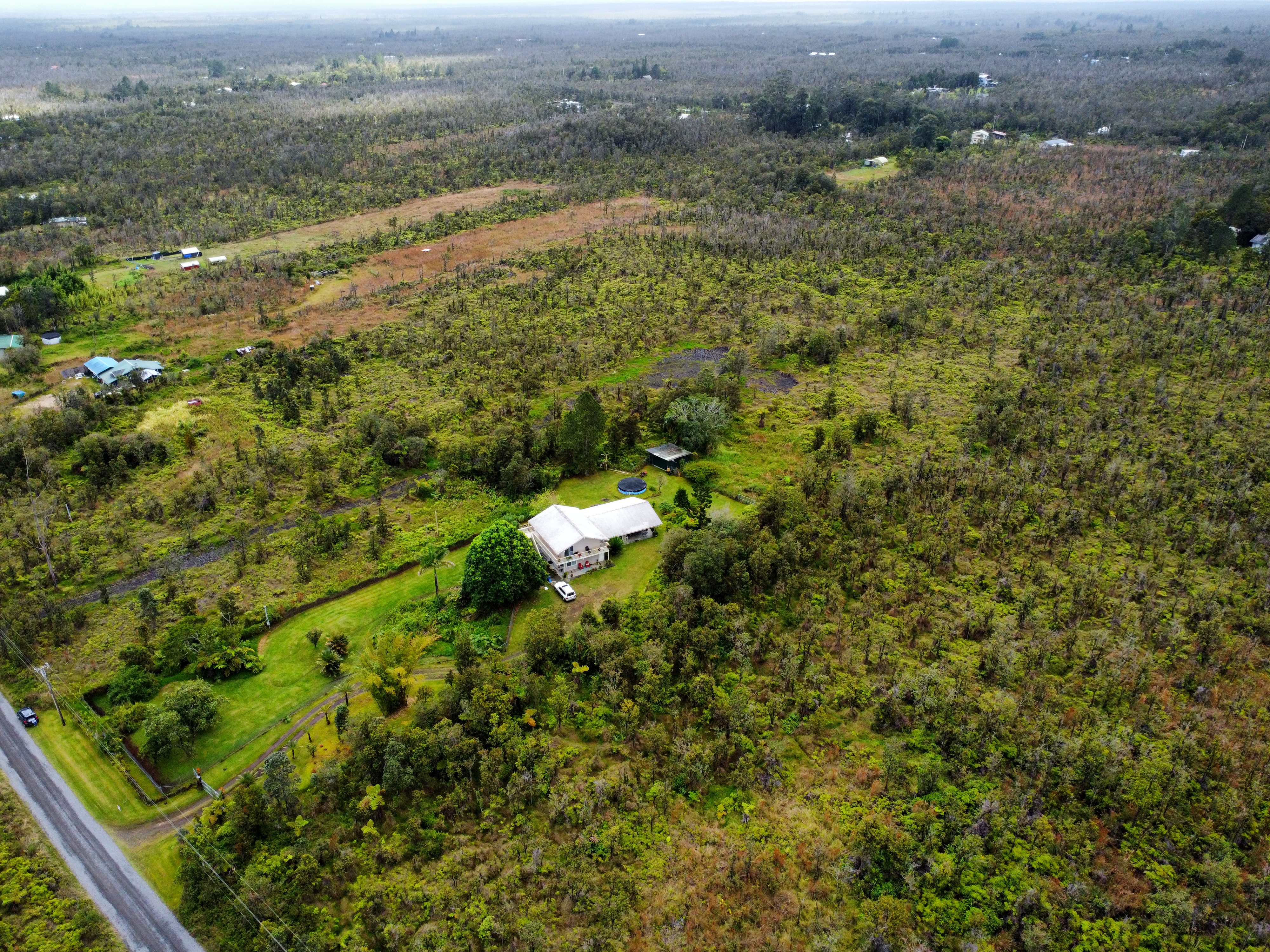 a view of a lake with a city