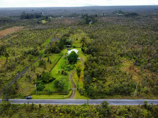 a view of a lush green field
