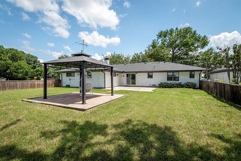 10 Estates Road Lucas, TX 75002 - Photo 21 of 39 Back of house with a patio and a gazebo