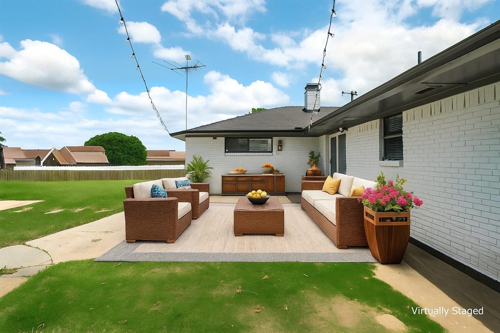 10 Estates Road Lucas, TX 75002 - Photo 22 of 39 View of patio featuring an outdoor hangout area and a wooden deck