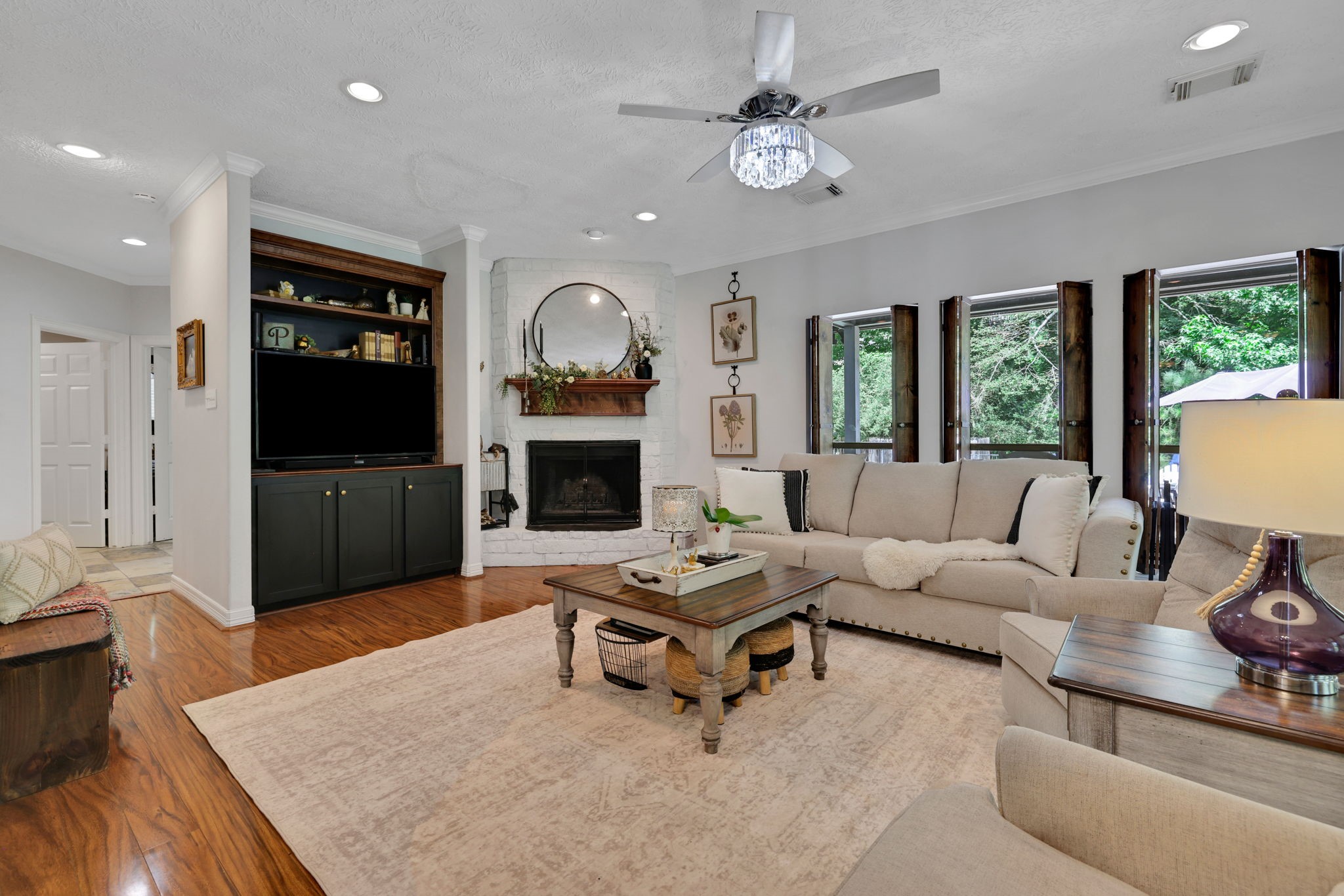 991 Kings Way Coldspring, TX 77331 - Photo 10 of 49 The wood burning fireplace is perfect for chilly winter evenings