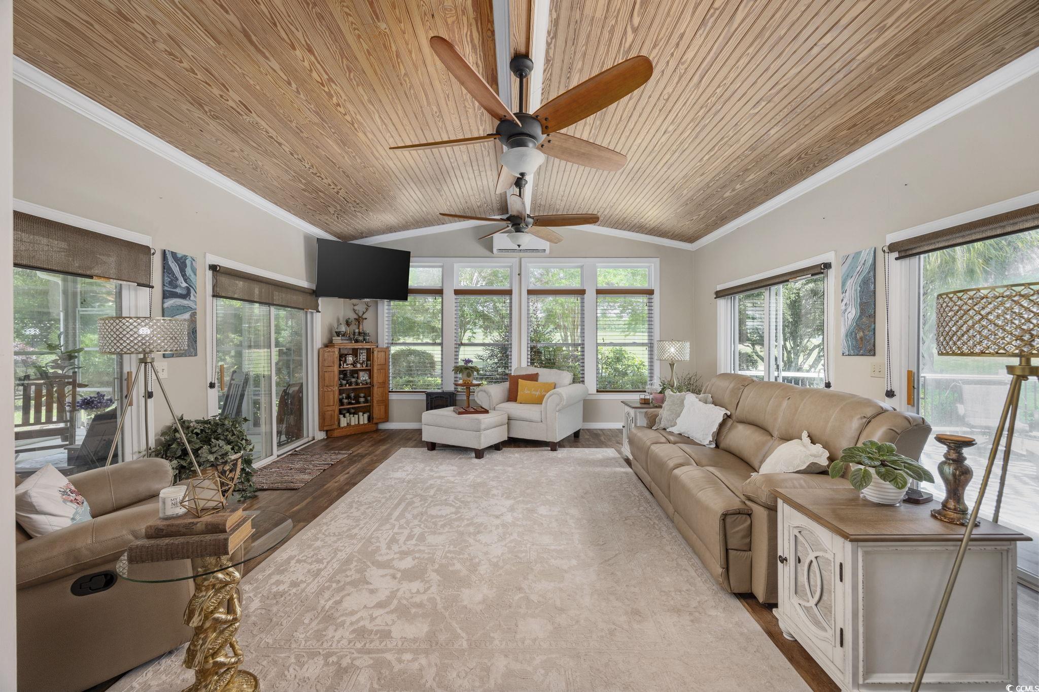 7005 Wellesly Court Murrells Inlet, SC 29576 - Photo 26 of 40 Sunroom / solarium with wooden ceiling, wood finis