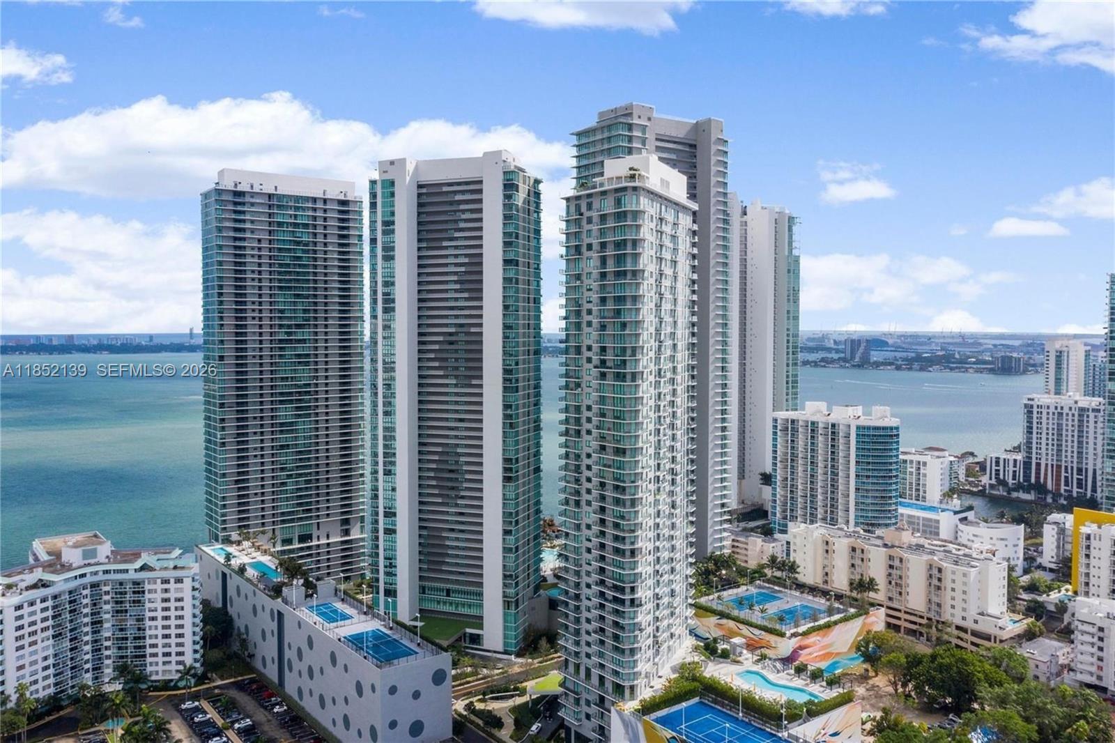 480 Northeast 31st Street, Unit 3301 Miami, FL 33137 - Photo 17 of 32 a view of a city with tall buildings