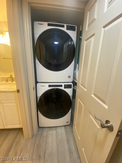 16007 Davis Road, Unit 614 Fort Myers, FL 33908 - Photo 13 of 17 a view of a hallway with washer and dryer