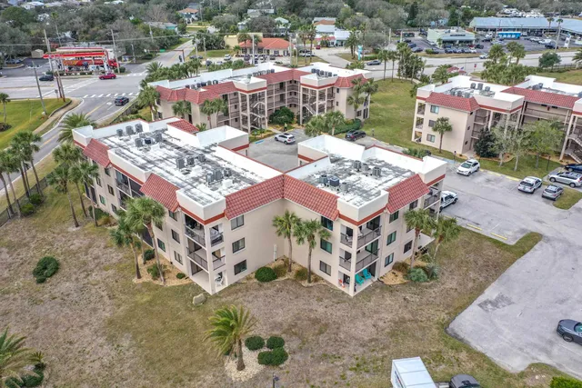 an aerial view of a city
