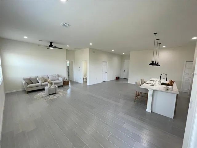 a view of kitchen and sink